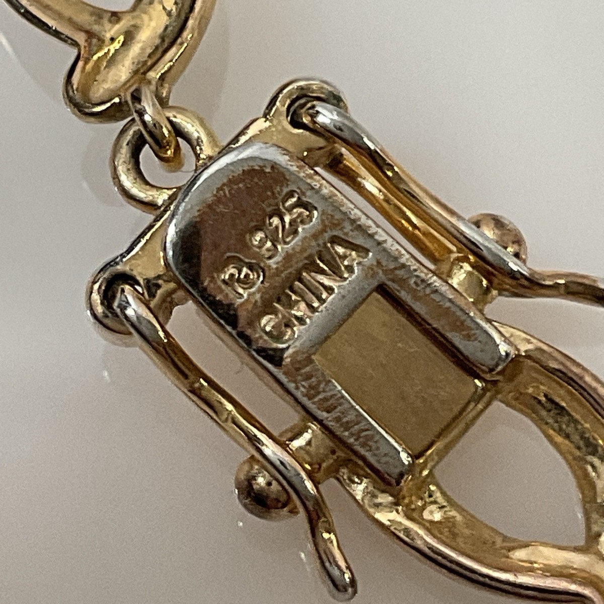 Ross Simons Gemstone Bracelet Sterling Silver Vermeil Infinity Link Box Bag 7.5 View 5