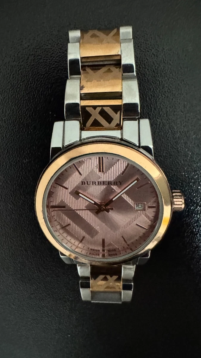 Burberry Women\'s Gray Check Strap Watch with Rose Gold Case Burberry Large Check Two Tone Stainless Women main image 3