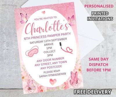 Personalisierte Bedruckte Verwöhnparty THEMA A6 Partyeinladungen Einladungen TEXT HINZUFÜGEN