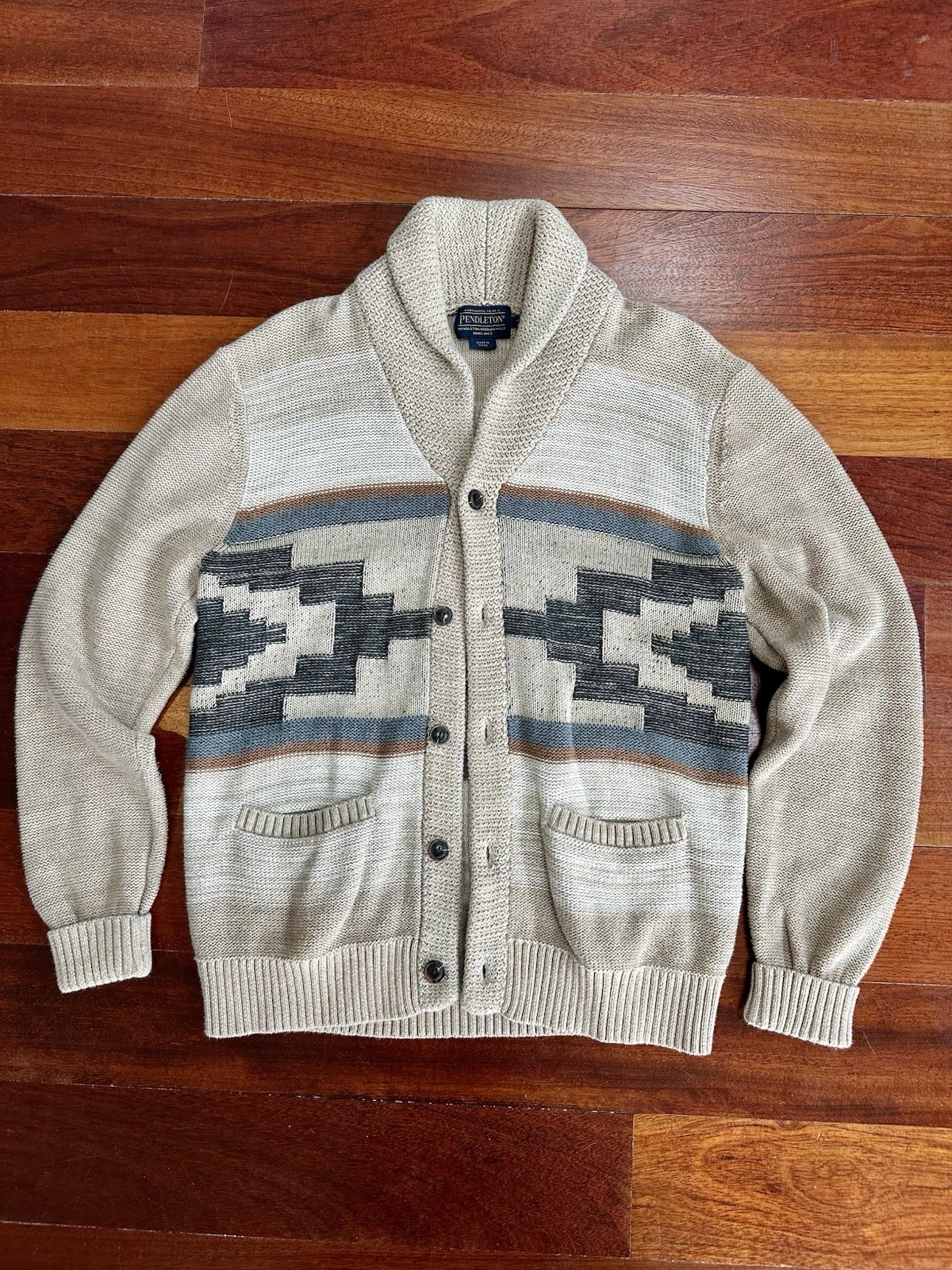 Pendleton Rare Print Patterned Button Down Cardig… - image 1