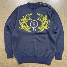 Vintage 80s 90s Trussard Cotton Textured Sweater Made in Italy Size Large