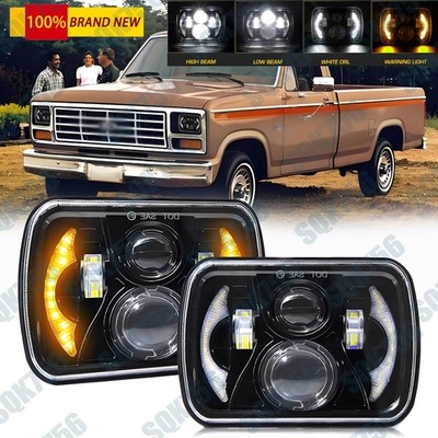 2X 7x6'' LED Headlights Hi/Lo DRL Sharp Cutoff For Ford F-150 F-250 F-350 78-1986