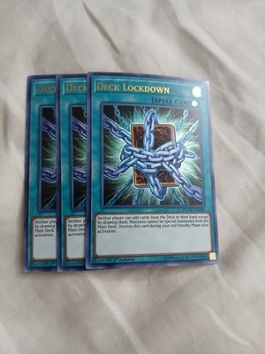 Set Of 3 Deck Lockdown DUOV-EN090 Duel Overload 1st Edition Cards