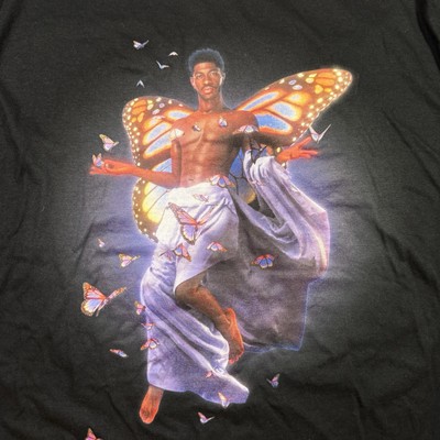 Adult XL (slim boxy fit) Lil Nas X T-Shirt Butterfly Fairy Design