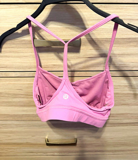 Lululemon Women’s Pink Sports Bra S A Wireless Pullover Crossback Logo