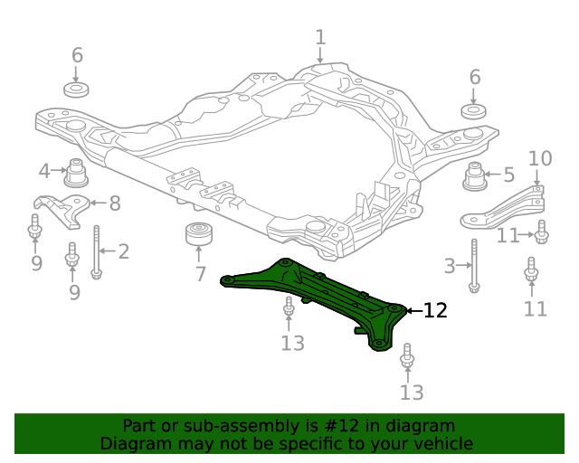 Genuine Honda Suspension Sub-Frame Cross-Member 50240-TZ5-A02 | eBay