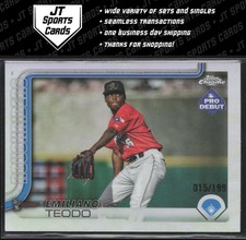 2025 Topps Pro Debut Emiliano Teodo PD-95 Chrome Refractor /199 Texas Rangers