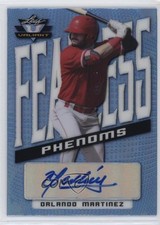 2021 Leaf Valiant Fearless Phenoms Platinum Blue 8/35 Orlando Martinez Auto 4f5