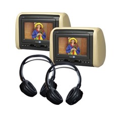  2 7" DVD Headrest Monitor Systems with 2 Headphones