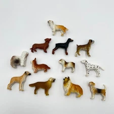 Safari Ltd Dog Breeds lot of 12 Dogs Figures Toy Set Assorted Plastic Animals