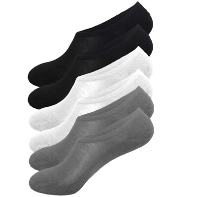 6 Pairs Everlast Men's 1/2 Cushion Low Invisible Peds No-Show Tennis Socks