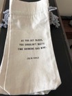 CANVAS WINE BAG - AS YOU GET OLDER YOU SHOULDN'T WASTE TIME DRINKING BAD WINE