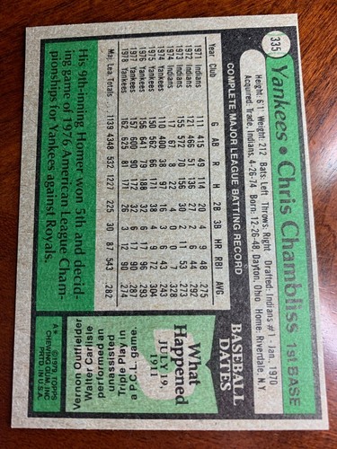1979 Topps Baseball Singles - Complete Your Set - Pick A Card (165 - 386) - Picture 383 of 513