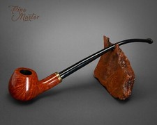 Mr. Brog WOODEN TOBACCO SMOKING PIPE 114  Constance Tik Churchwarden Briar Box
