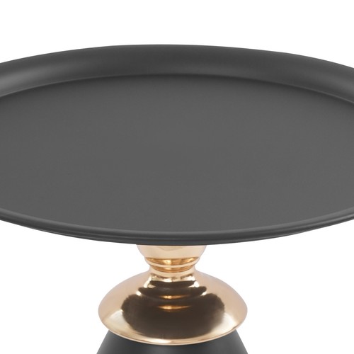 Small Round Side Table, Iron Side Table for Small Spaces, Modern Couch End Table - Picture 8 of 18