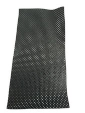 BLACK PERFORATED GENUINE LEATHER OFFCUTS 10" x 5" TOP ITALIAN QUALITY LEATHER