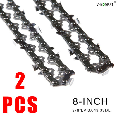 2PC 8 in Replacement Pole Saw Chain Fits Ryobi RY43160/P4360 3/8''LP .043'' 33DL