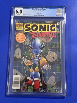 Sonic The Hedgehog #39 NEWSSTAND CGC 6.0 1st Appearance Mecha Sonic Comic 1996