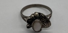 Vintage Sterling Silver Moonstone Ring Size 5 1/2 Sizable Native American