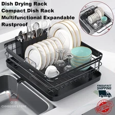 Dish Drying Rack Compact Dish Rack Multifunctional Expandable Rustproof New Gift