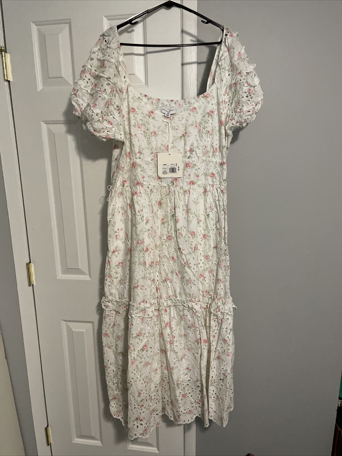 NWT LoveShackFancy x Target Clementine in Ivory Floral Eyelet Midi
