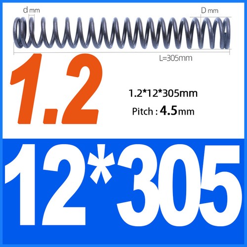 0.3-6mm Spring Steel Black Compression Spring 3-50mm OD 305mm Length Rust Proof - Picture 49 of 124
