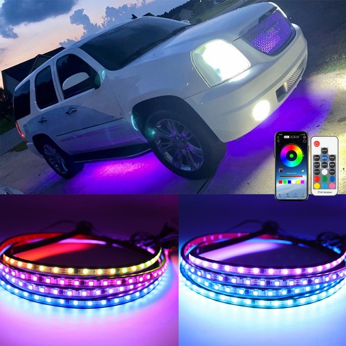 6 PCS RGB LED Underglow Lights LED Lighting Kit Neon Accent Strips For