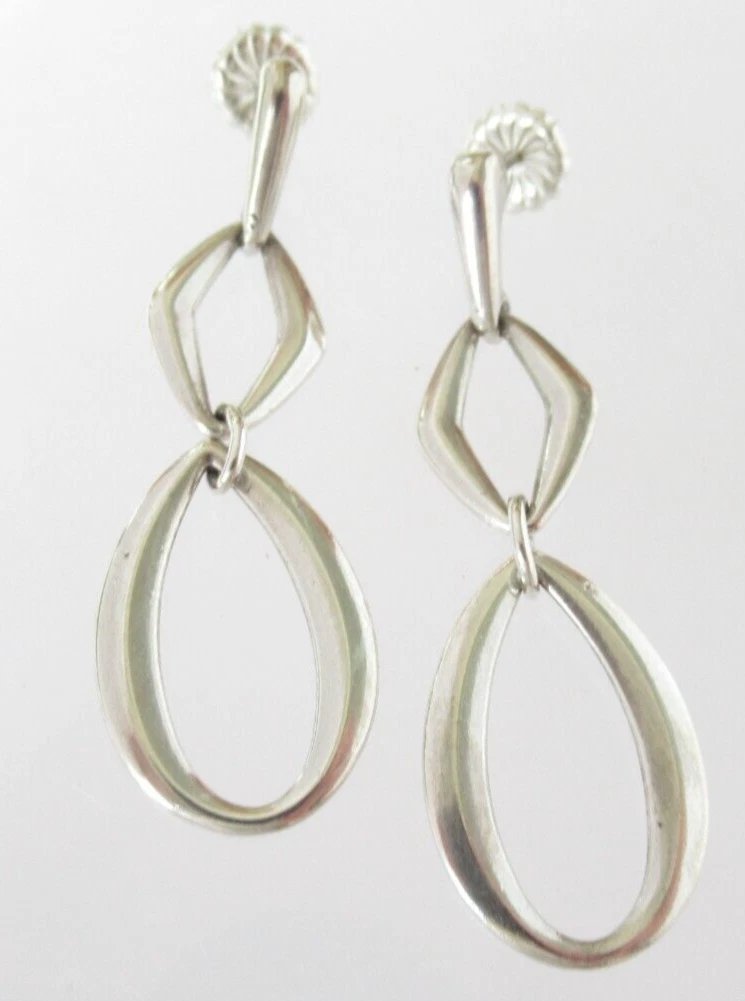 Retired James Avery Sterling Silver Dangle Drop Ear Post Earrings