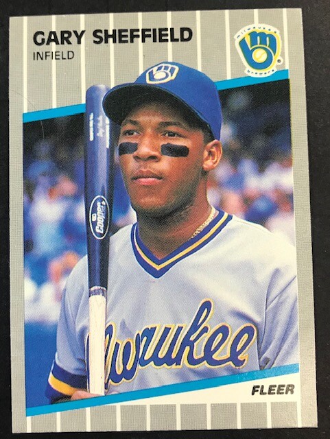 1989 Fleer GARY SHEFFIELD Baseball Rookie Card #196