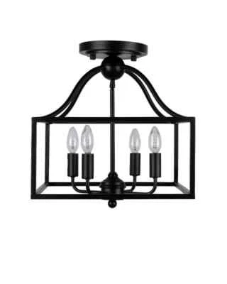 STUDIO 35 Iron Foyer Chandelier (Black Powder Finish) SD-260
