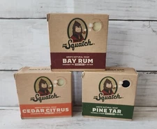 Lot of 3  Dr Squatch Soap. Bay Rum , Cedar Citrus, Pine Tar