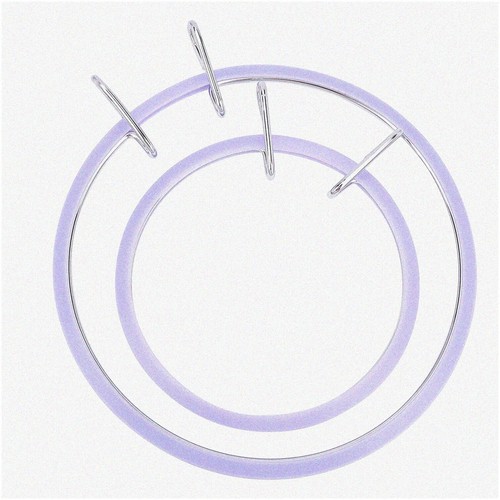 SpringStitch Embroidery Hoop Set - Metal Tension Frames for Sewing Art (4.7" & 6 - 第 1/7 張圖片