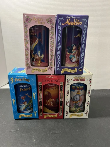 Vtg 1994 Lot of 5 Disney Burger King Coca-Cola Classic Collector Series Cups