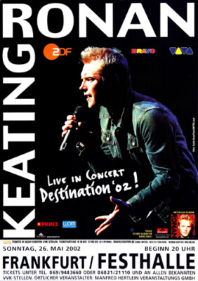 Ronan Keating - Destination, Frankfurt 2002 | Konzertplakat | Poster