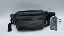 Wild Fable Faux Leather 2 Pocket Fanny Pack Black Brand New