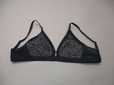 Lively Size 1 Womens Black Wireless Unlined Triangle Back Closure Bralette 7N