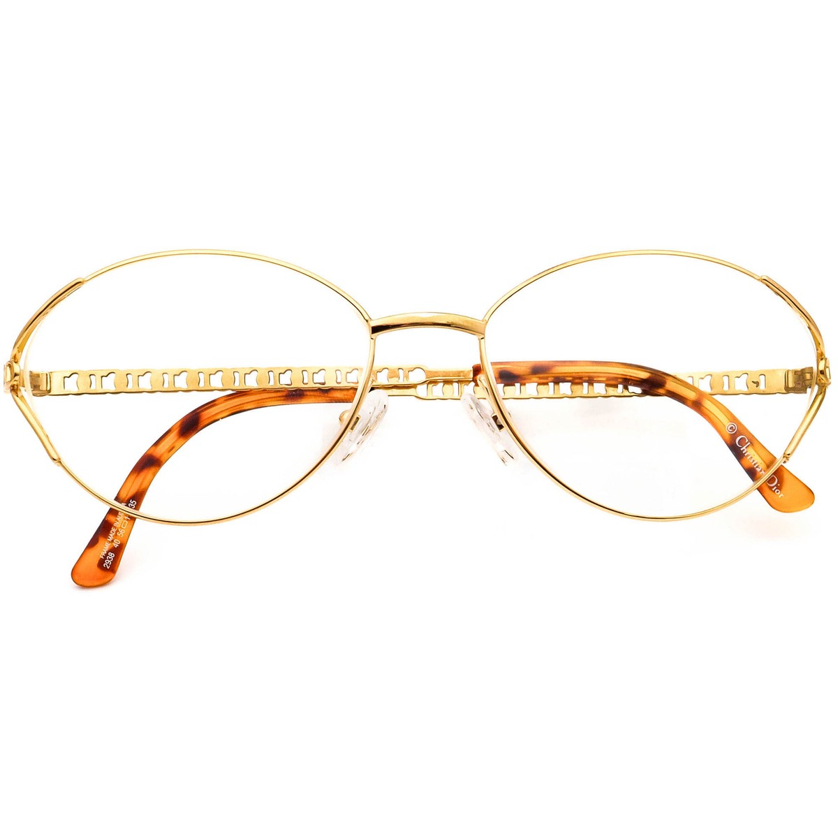 Christian Dior Vintage Eyeglasses 2938 40 Gold Oval Frame  display picture 1
