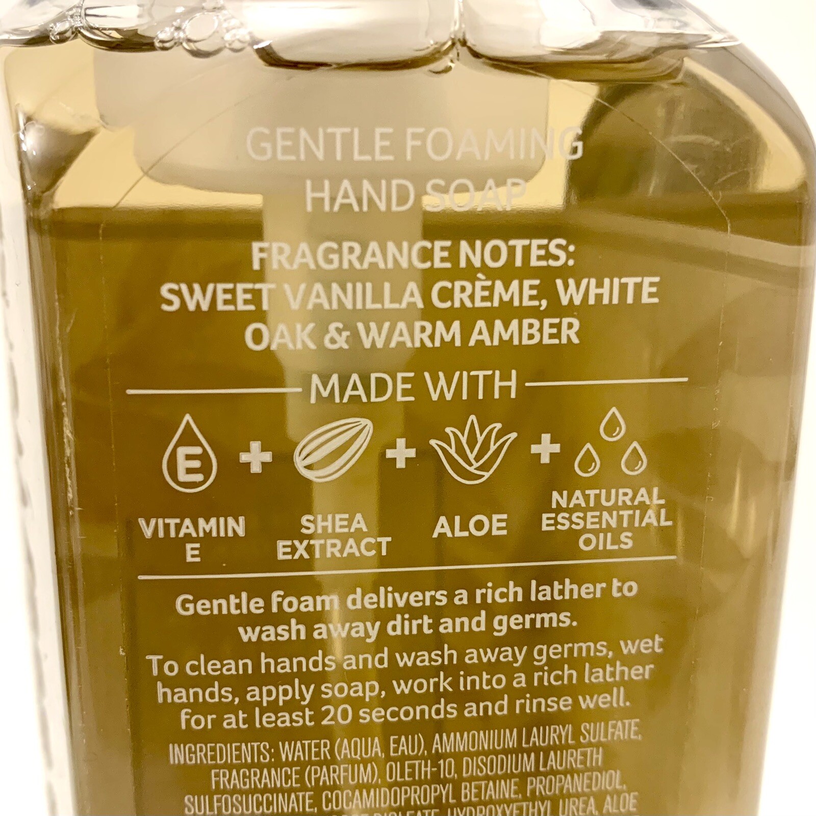 3x Bath & Body Works WHITE OAK & VANILLA Gentle Foaming Hand Soap 8