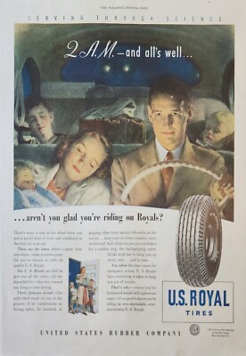 1947 U S Royal Master Tire Vintage Ad 2 am and alls well