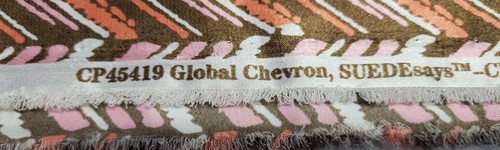 Fabric. Satin. Chevron Print. Global Chevron. 44x60 - Picture 4 of 6