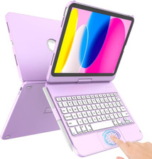 TaIYanG for iPad A16 11th 10th Generation Case with Keyboard 10.9" Purple
