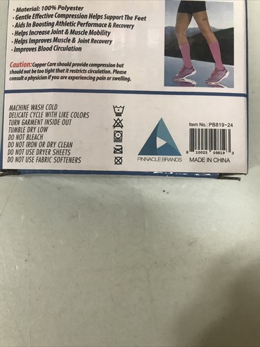 Copper Care Compression Socks - One Size Fits Most - Adult - Pink (2-PO-175) - Picture 4 of 5