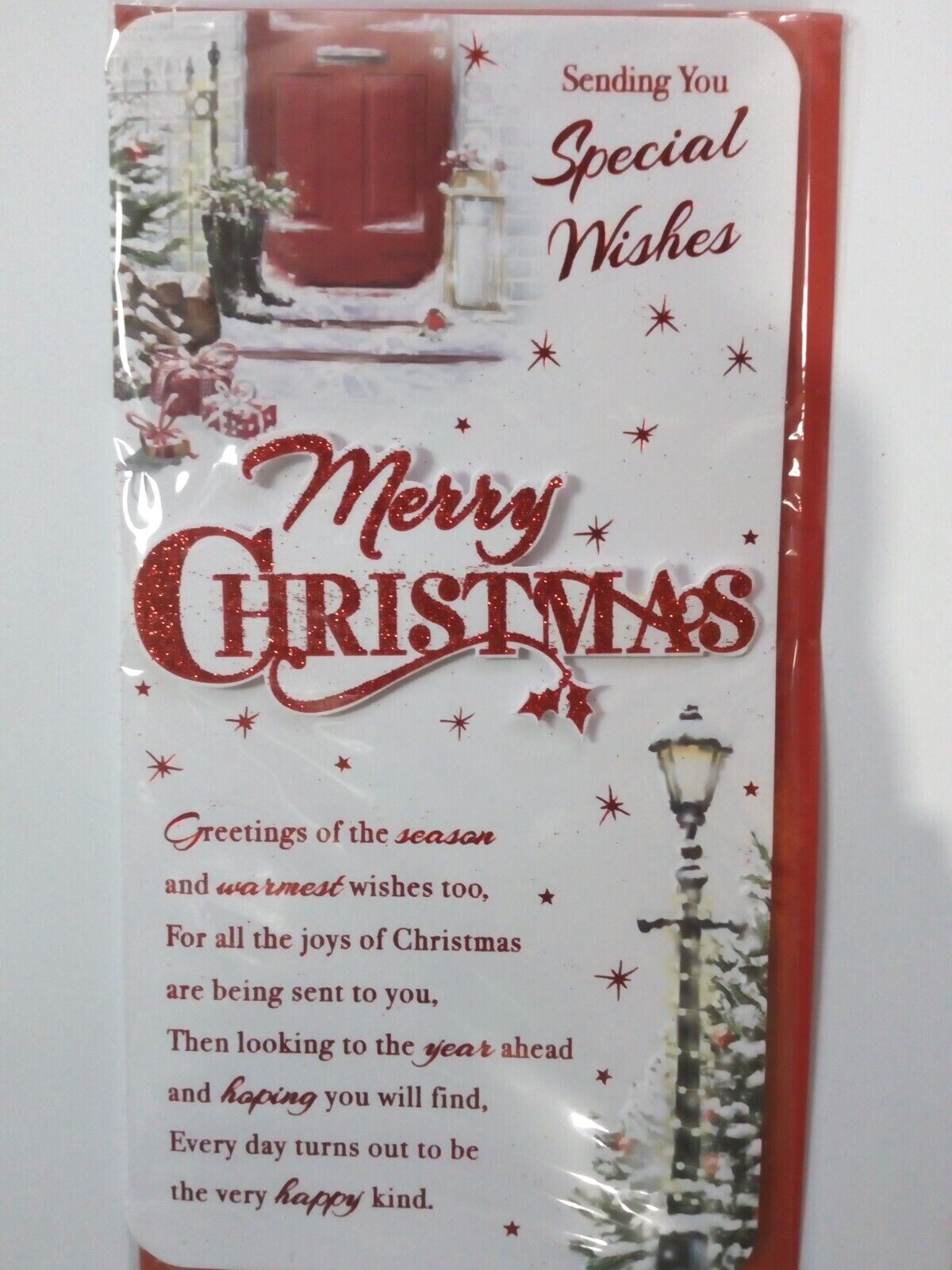 Sending You Special Wishes Merry Christmas Christmas Greetings Card 5x9 (X12)