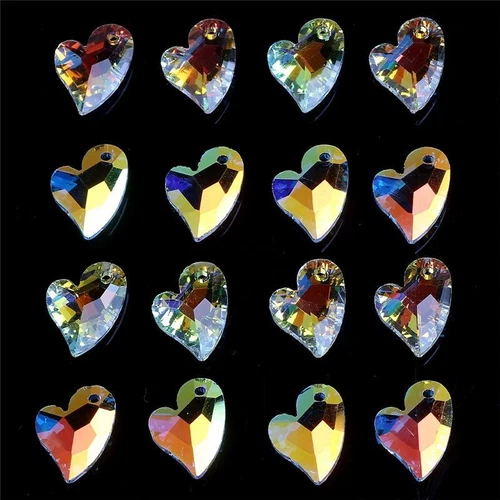 Multi Shape Crystal Charms - AB Color Glass Beads Jewelry Making Pendants 20Pcs - Picture 65 of 65