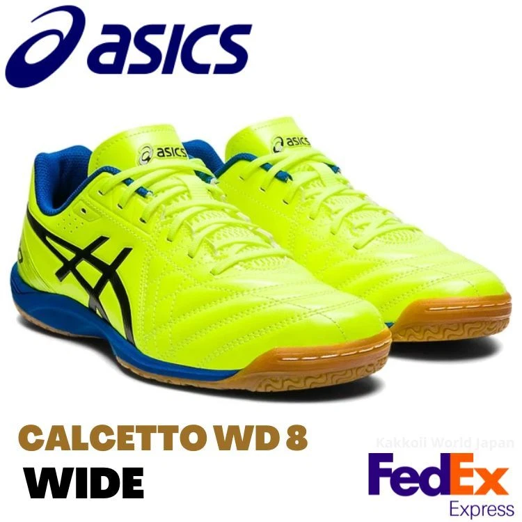 Asics Futsal Indoor Shoes CALCETTO WD 8 1113A011 750 Safety Yellow Black WIDE