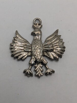 AVEDON Sterling Silber 925 poliert Wappen Adler Anhänger (ohne Kaution)
