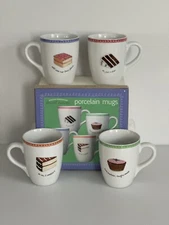 Williams Sonoma ~ Boston Warehouse DESSERT EXCUSES 4 Mug SET (NEW)