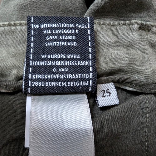 7 For All Mankind Skinny Cargo Trousers Jeans Soft Stretchy Khaki Olive 25 UK6/8 - Picture 19 of 22