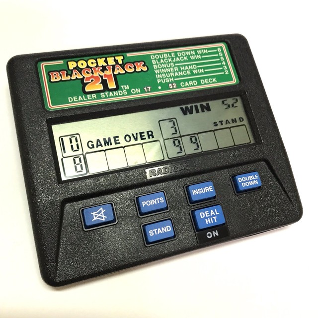 Vintage Radica Pocket Blackjack 21 Handheld Electronic Game Model