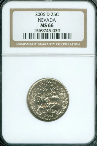 2006 D NEVADA QUARTER NGC MS66 BUSINESS STRIKE  *